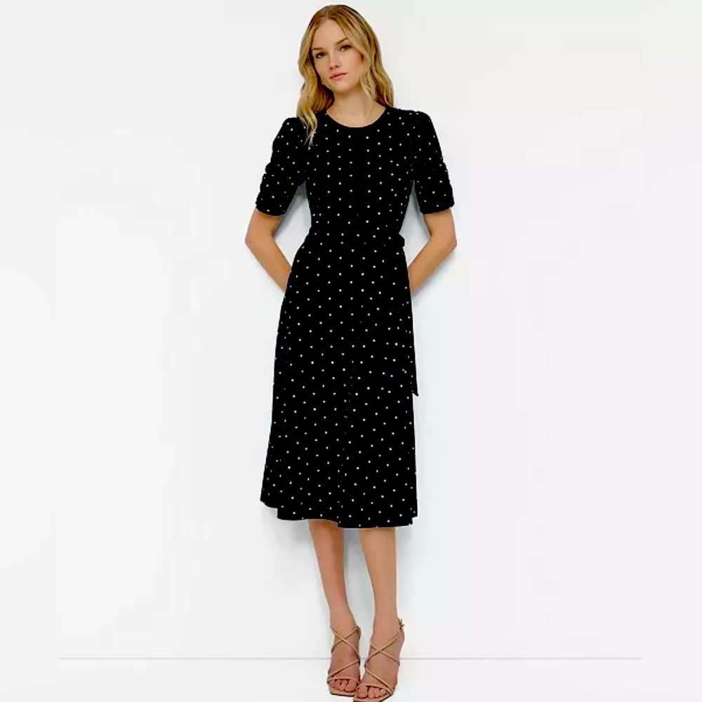 DKNY Polka Dot Midi Dress, size 12